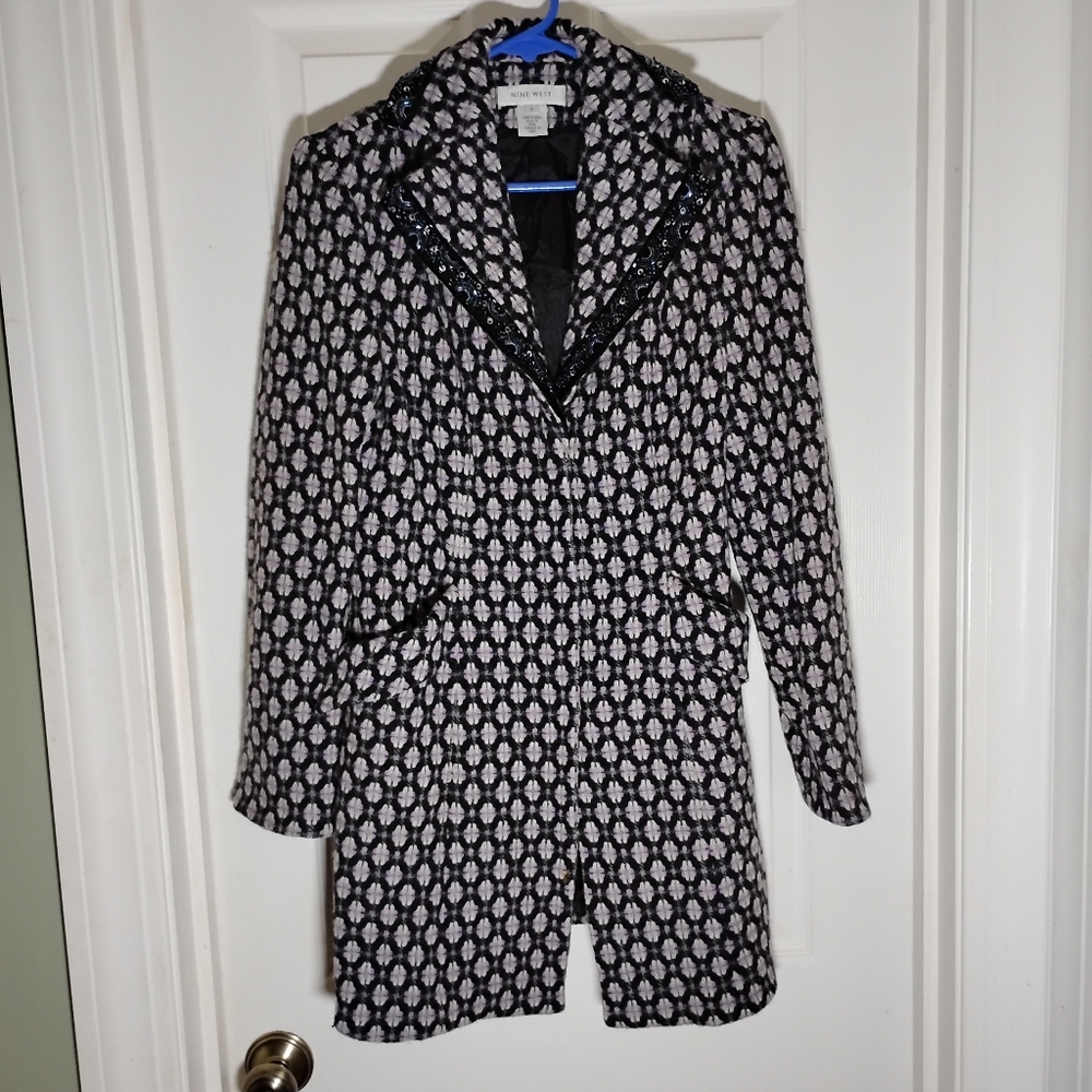 Wool Blend Vintage Fitted Coat Nine West